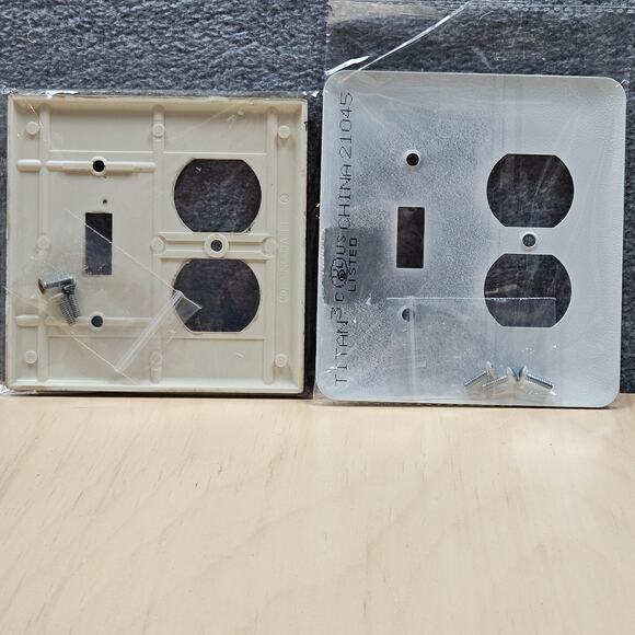 2 Cabin Plug and light switch covers Bear Pine Trees Forest Mancave Den Air B&B - Picture 4 of 6